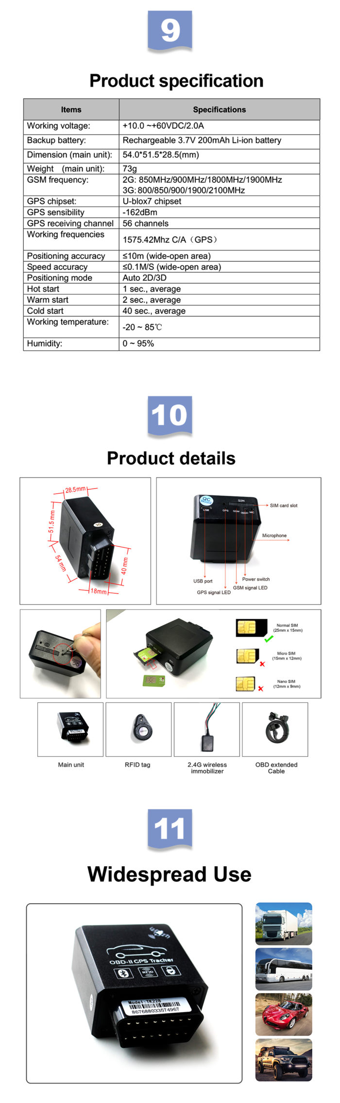 3G 4G version OBDII GPS tracker car alarm tracking device with J1939 ...